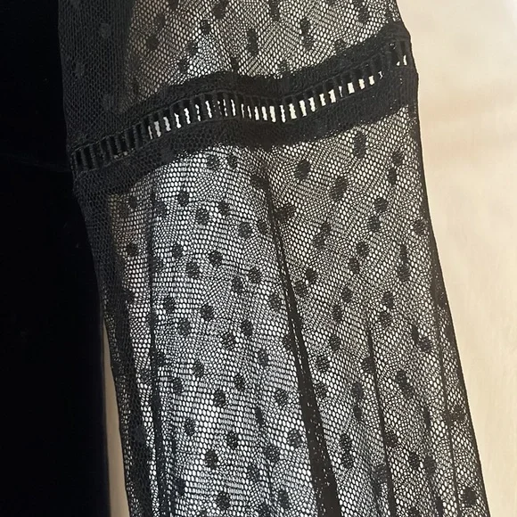 A. B. S. Collection Navy and Black Mini Dress with Velvet and Lace Details - Picture 9 of 13